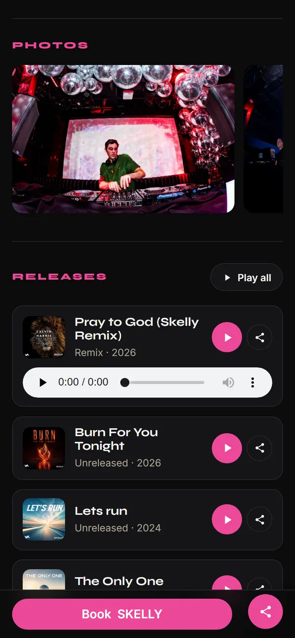 The photos section of a live kit on a phone.